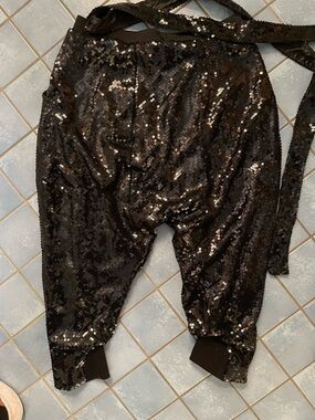 Black Sequin Hip Hop Pants - Sparkle Statement